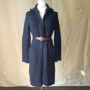 Vintage J.Crew Alpaca Blend Long Cardigan Coatigan Charcoal Gray M Y2K Minimal